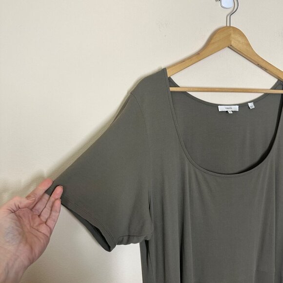 Vince Short Sleeve Square-Neck Dress Womens Size 3X Minimalist Office Clean Girl - Picture 5 of 9